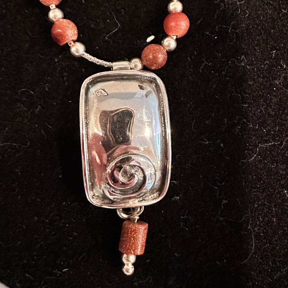 Silpada Designs Oxidized Sterling Silver and Sandstone Necklace - Picture 2 of 4